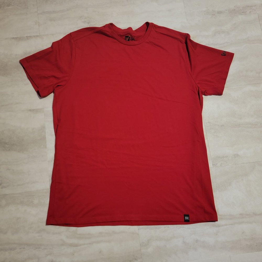 New Era Mens Red Blank 60% Cotton / 40% Polyester T-Shirt X-Large